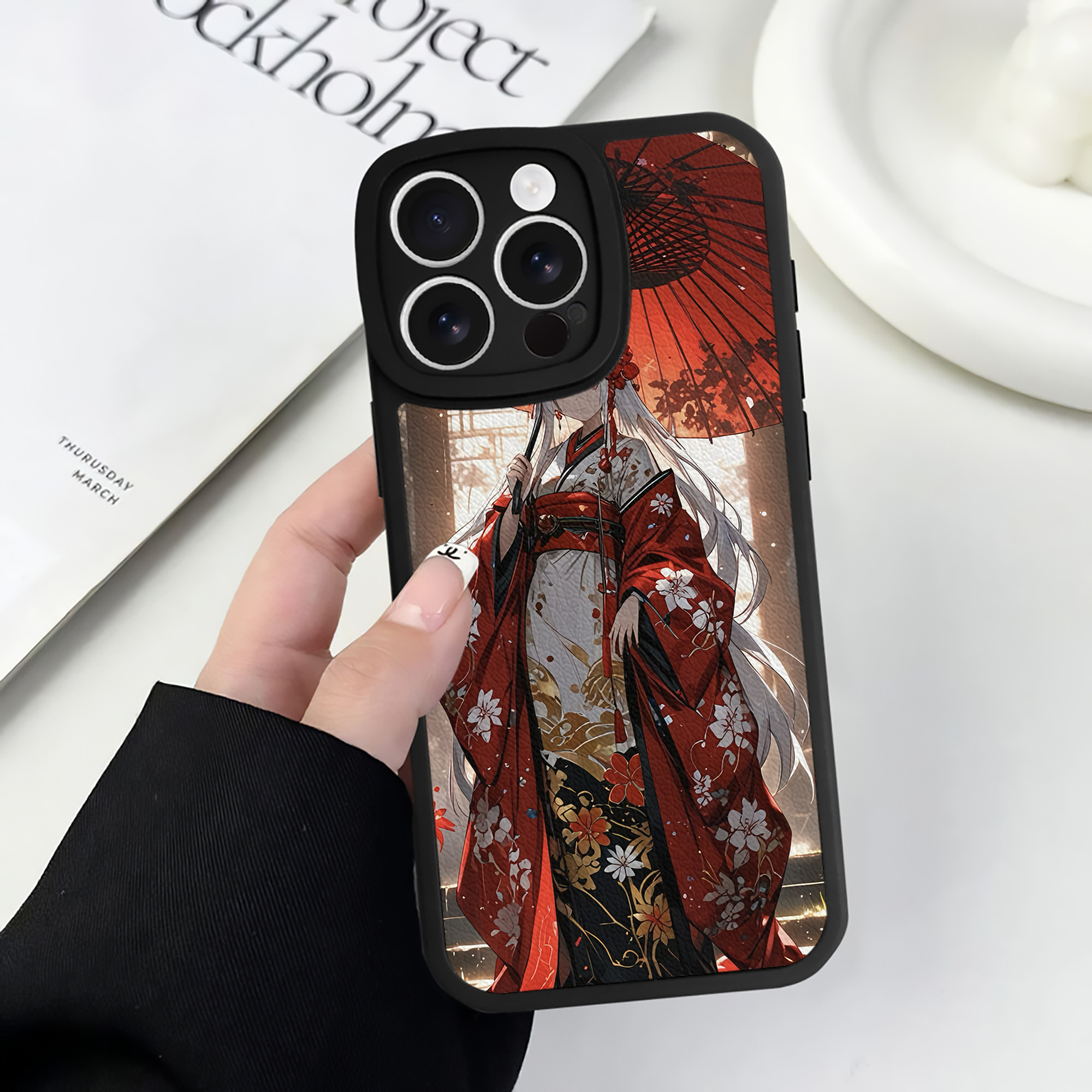 （画像用） 刀剣乱舞 Touken Ranbu 【iPhone 16シリーズ対応】シリコンスマホケース（レザー調） 材質：シリコン